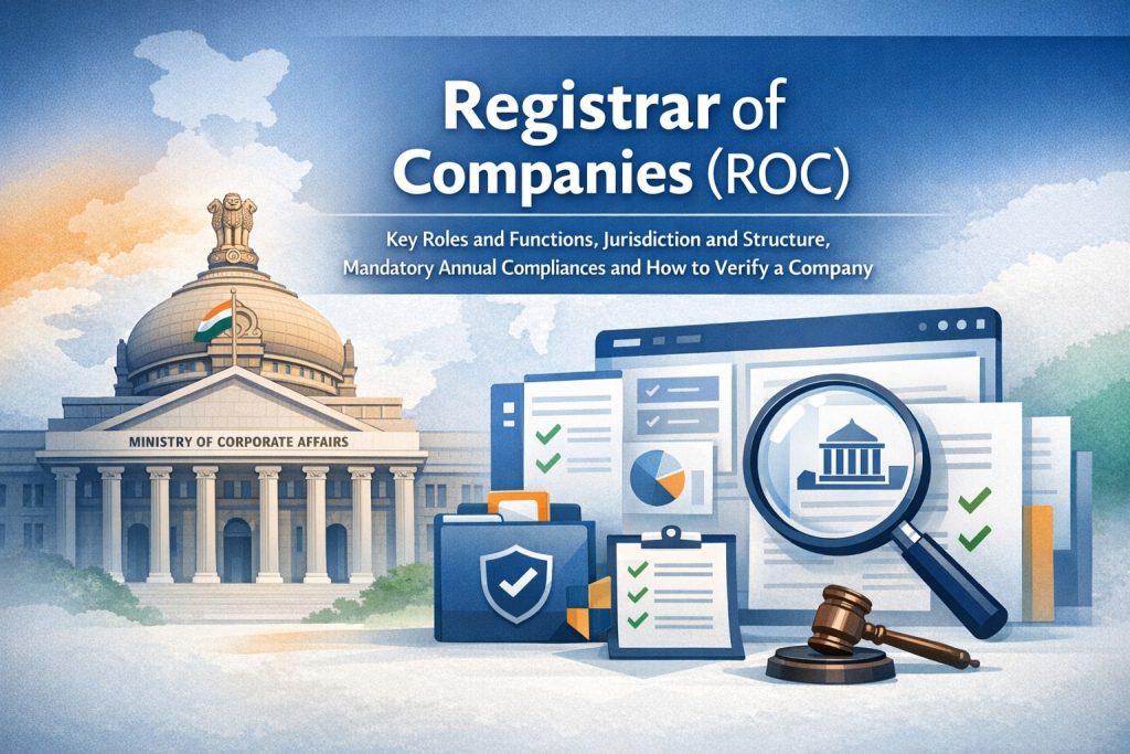 Registrar of Companies (ROC) India – Key Roles and Functions, Jurisdiction and Structure, Mandatory Annual Compliances  and How to Verify a Company